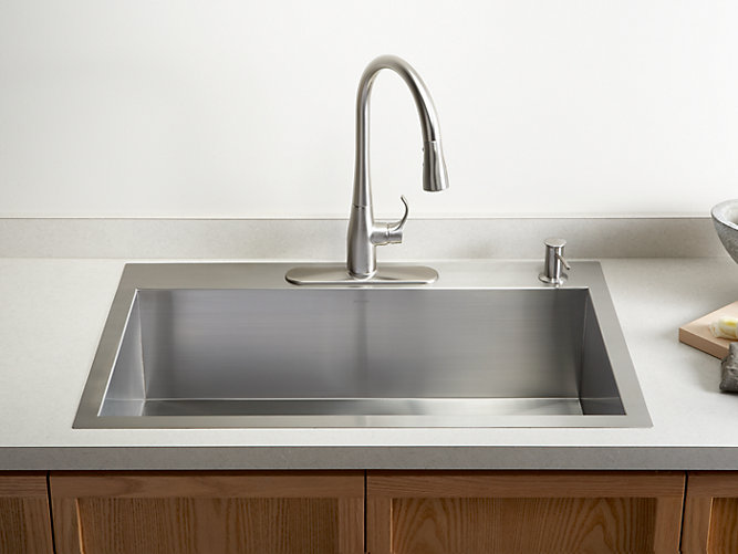 kohler kitchen sink top mount
