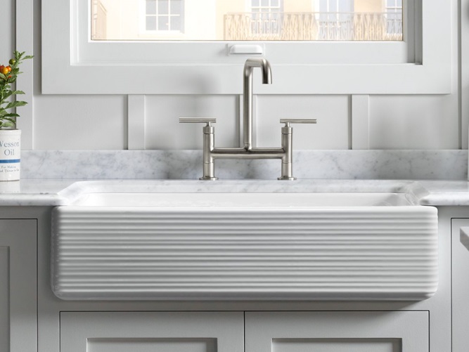 Kohler apron front sink in kitchen | Weinstein Collegeville